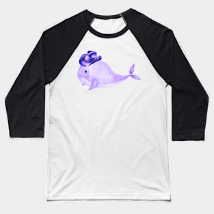 Cowboy Whale Baseball T-Shirt